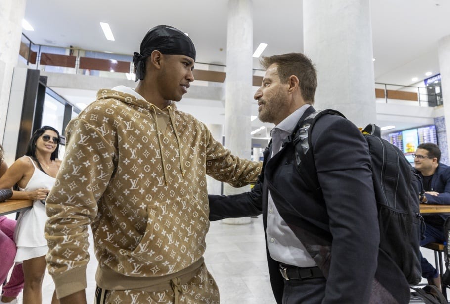 Andrey e Ramon na apresentação da Seleção Brasileira Pré-Olímpica