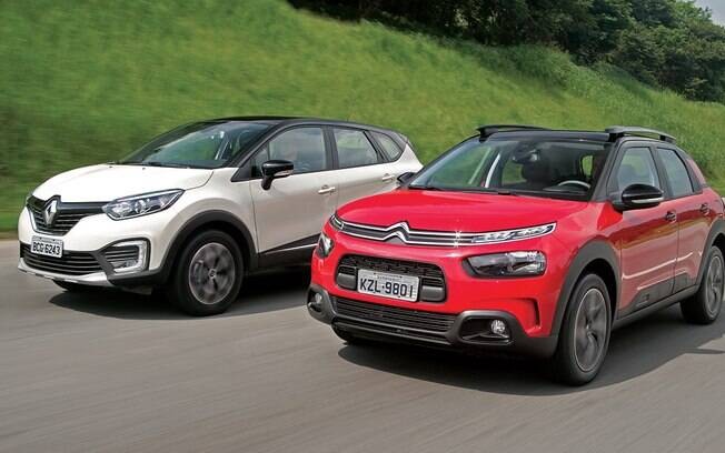 Citroën C4 Cactus e Renault Captur. Foto: Roberto Assunção