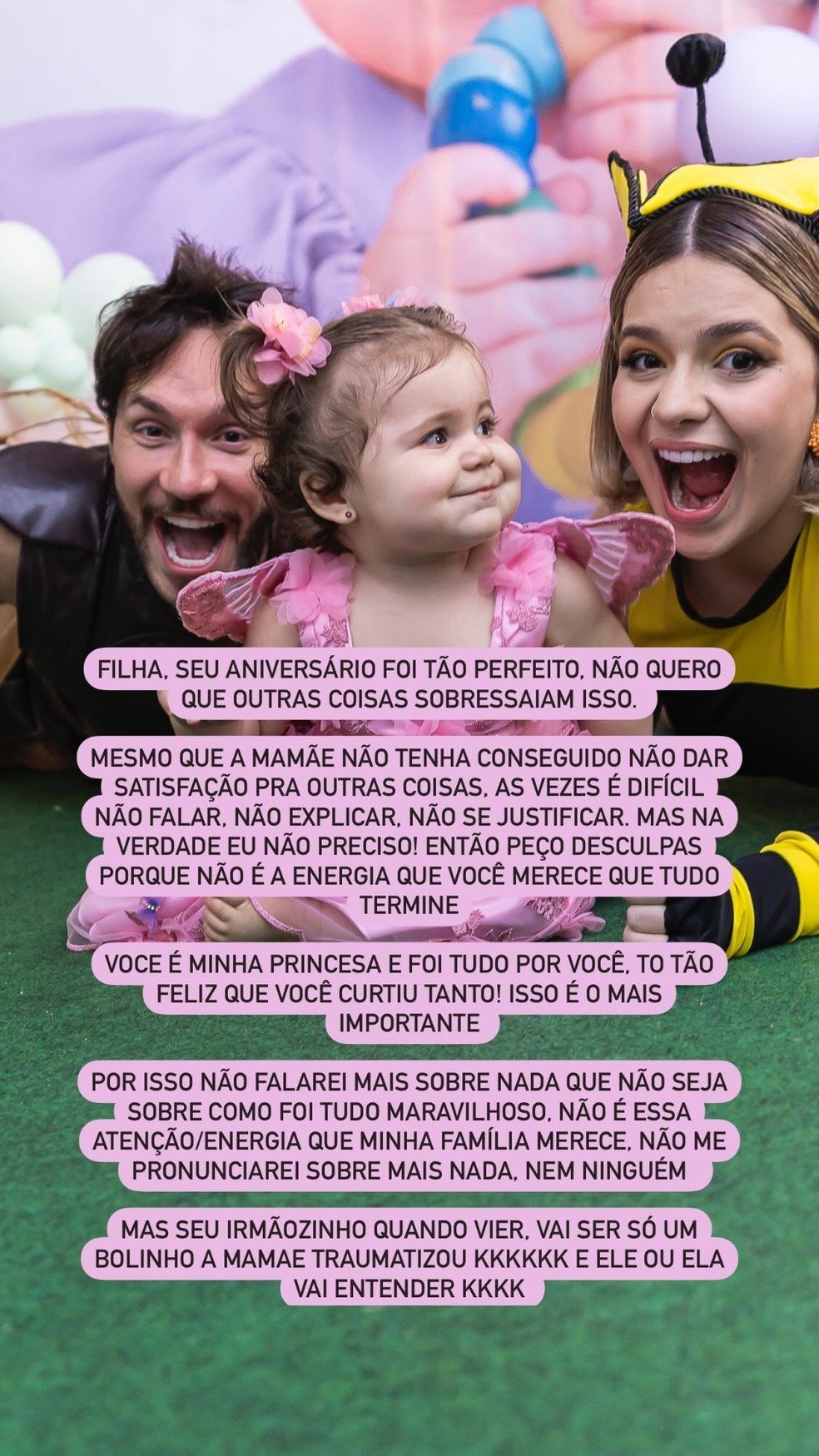 Viih Tube desabafa após confusão sobre festa da filha — Foto: Instagram