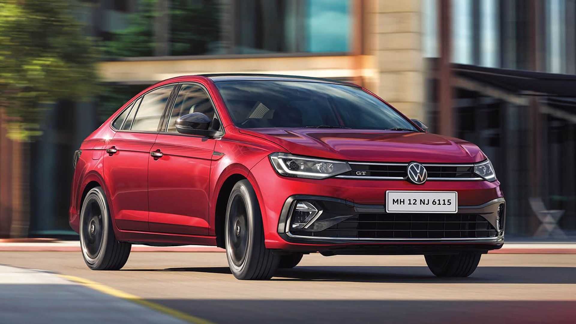 Novo VW Virtus, lançado na Índia. Foto: Divulgação