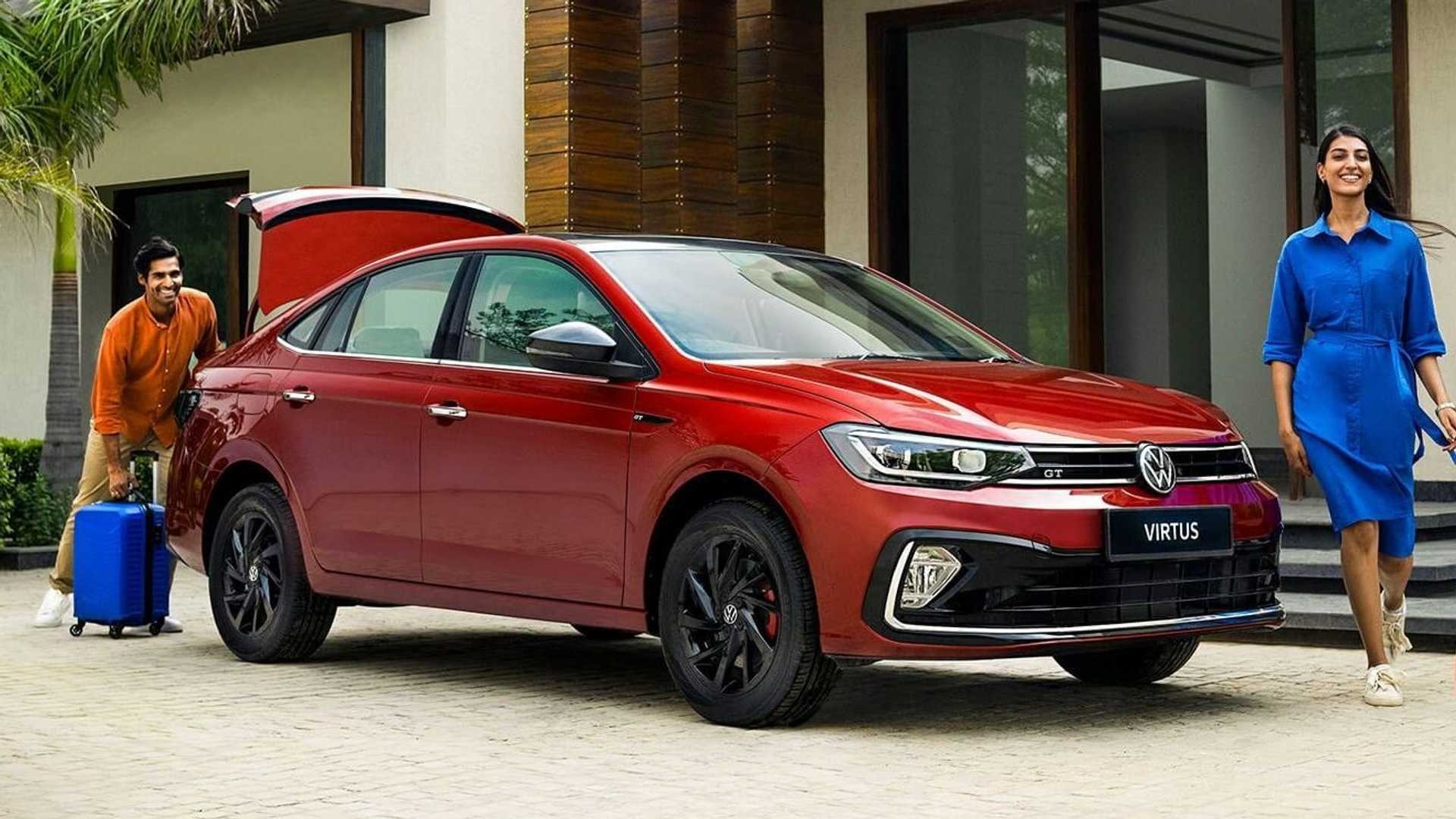 Novo VW Virtus, lançado na Índia. Foto: Divulgação