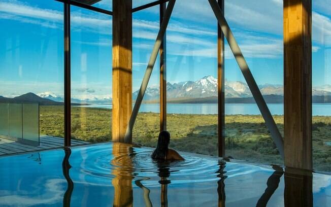 Piscina do hotel Tierra Patagonia