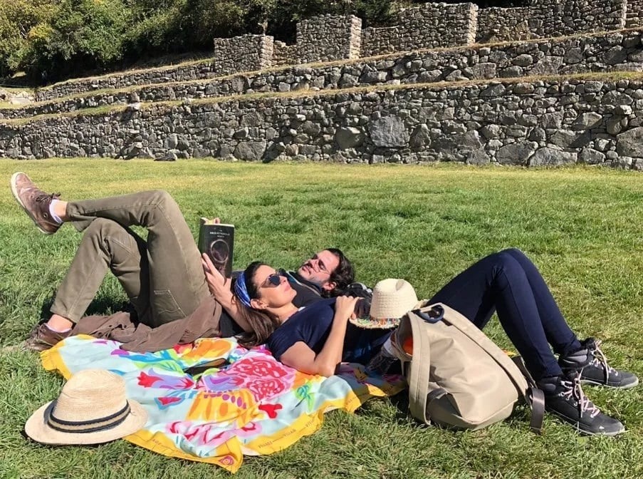 Fátima Bernardes e Túlio Gadelha em Macchu Picchu, no Peru. Foto: Reprodução/Instagram