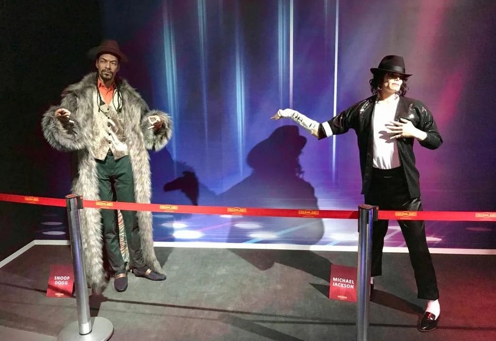 Snoop Dog e Michael Jackson no Dreamland Museu de Cera de Olímpia