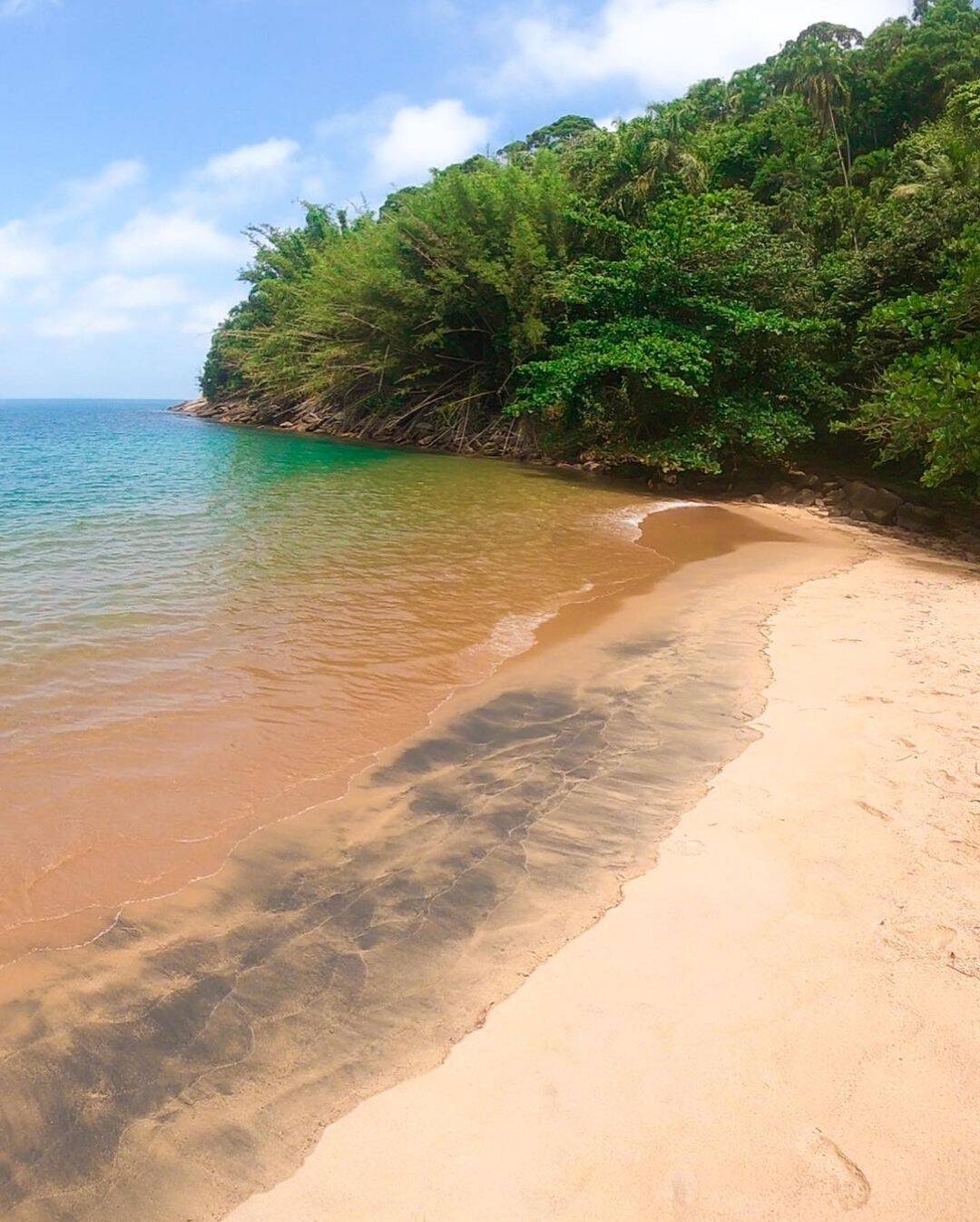 "Um pequeno paraíso verde, águas calmas e quentes", diz Felipe Abílio sobre a Praia do Leste. Foto: Reprodução/Instagram