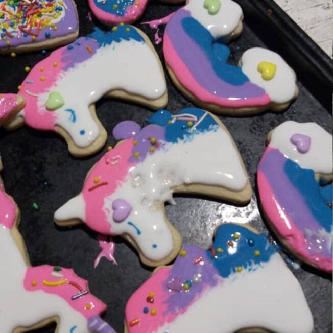 Biscoitos de Geraldinne com pegadas da gata