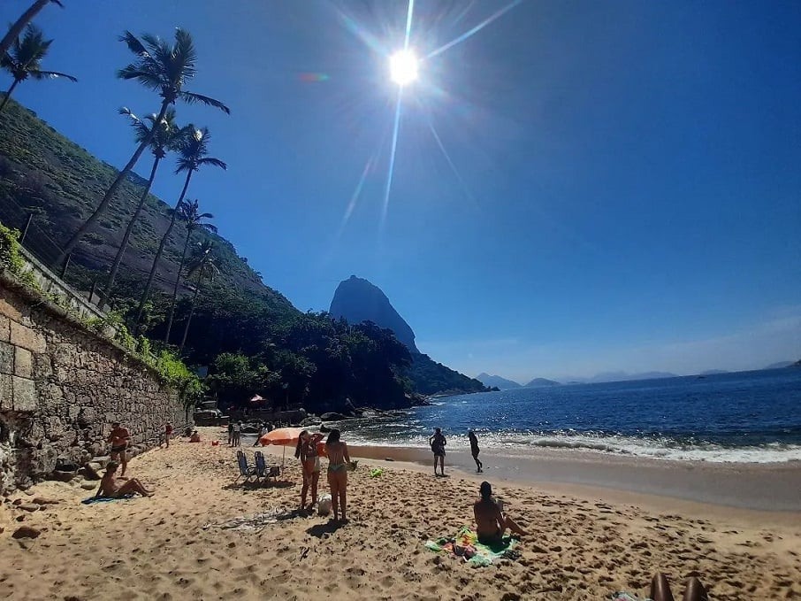 A Praia Vermelha, na Urca, zona sul do Rio