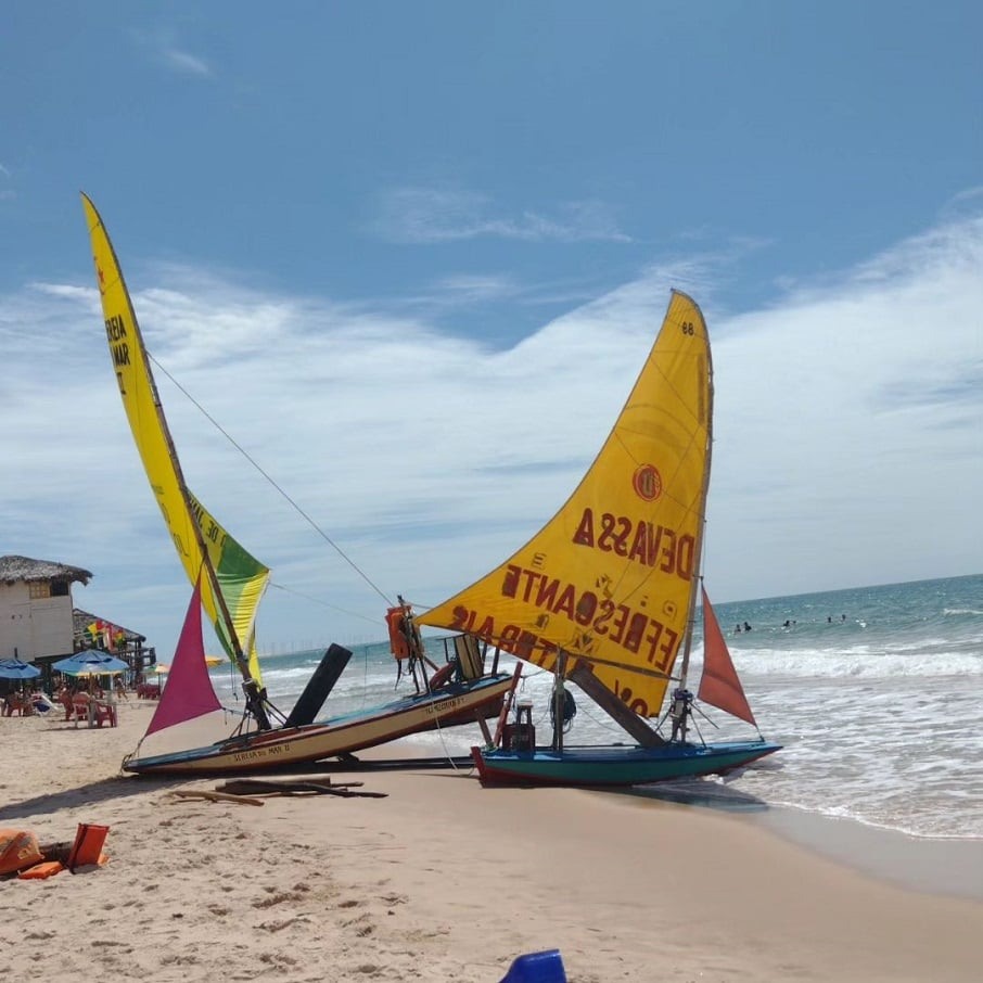 A praia de Canoa Quebrada (CE)