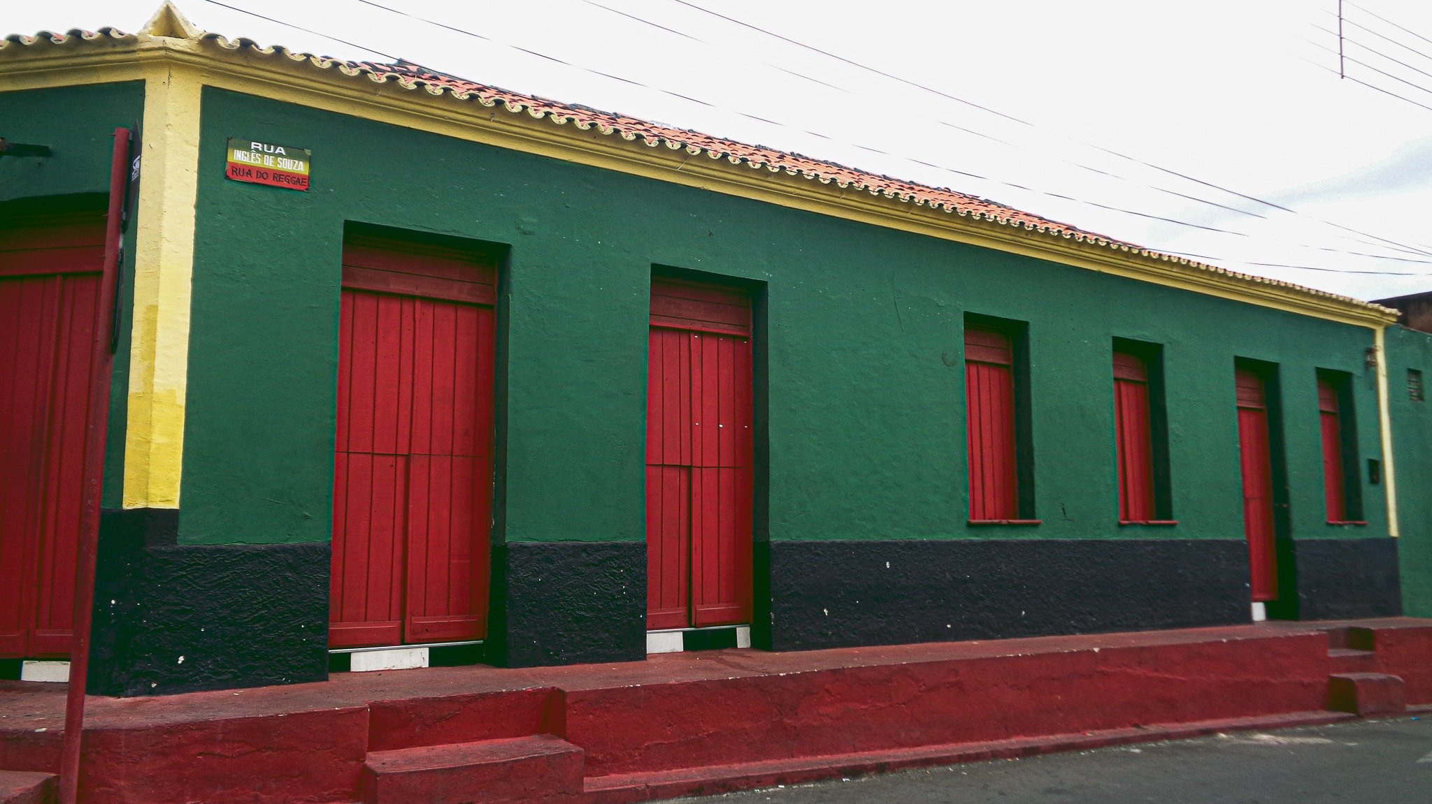 Espaço de reggae no bairro da Liberdade