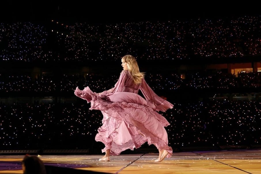 Taylor Swift na 'The Eras Tour'. Foto: Reprodução/Instagram 02.08.2023