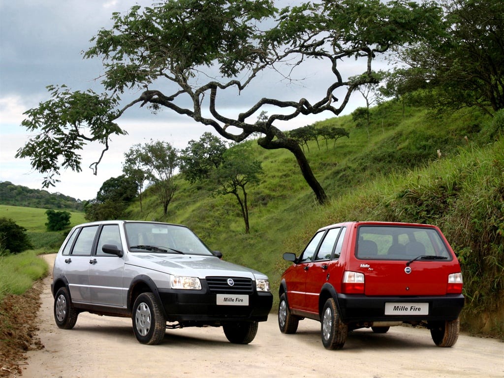 Fiat Uno Mille. Foto: Divulgação