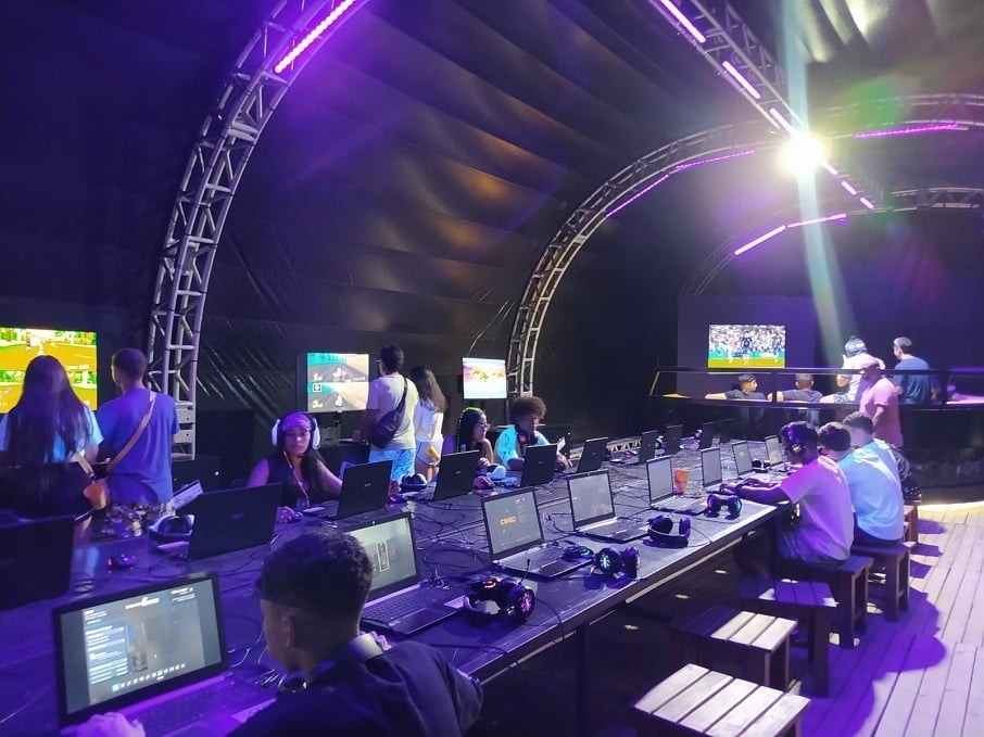 O interior da arena Forma Games. Foto: iG/ Rafael Nascimento