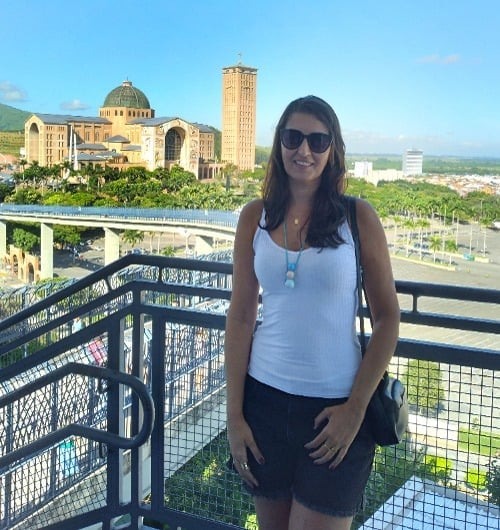 A clássica vista da Basílica de Aparecida