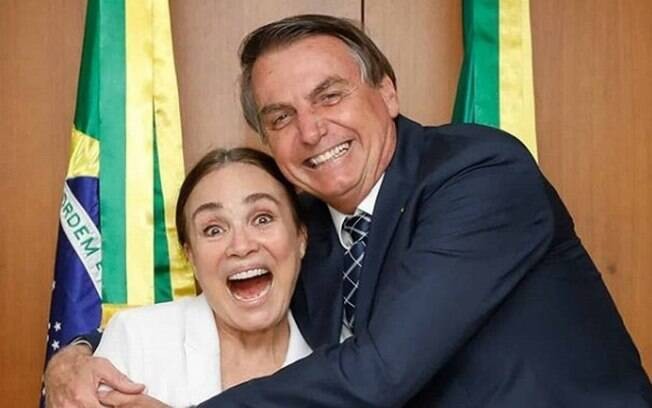 Regina Duarte e Bolsonaro