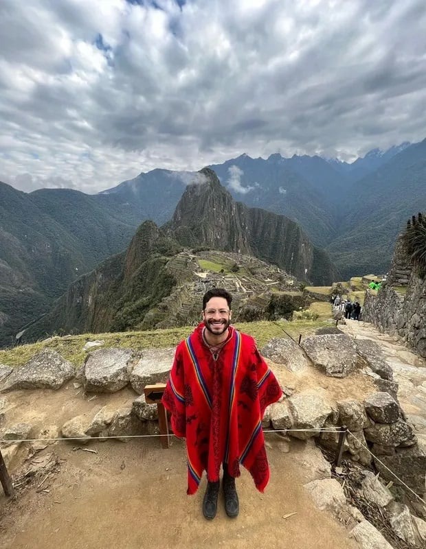 Rainer Cadete em Macchu Picchu, no Peru. Foto: Reprodução/Instagram