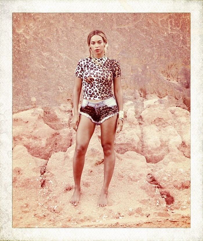 Beyoncé em Trancoso, distrito de Porto Seguro, na Bahia, em sua passagem pelo Brasil em 2013. Foto: Reprodução