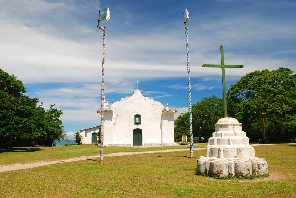 A Igreja de São João Batista foi fundada pelos jesuítas no século 17. Foto: Divulgação/Secretaria de Cultura e Turismo de Porto Seguro