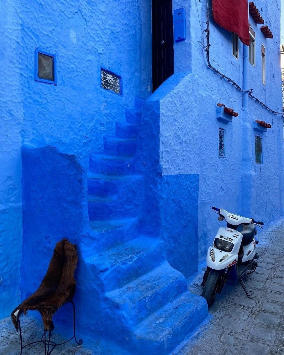 A "cidade azul" sagrada, Chefchaouen, no Marrocos. Foto: Reprodução/Instagram 04.08.2023