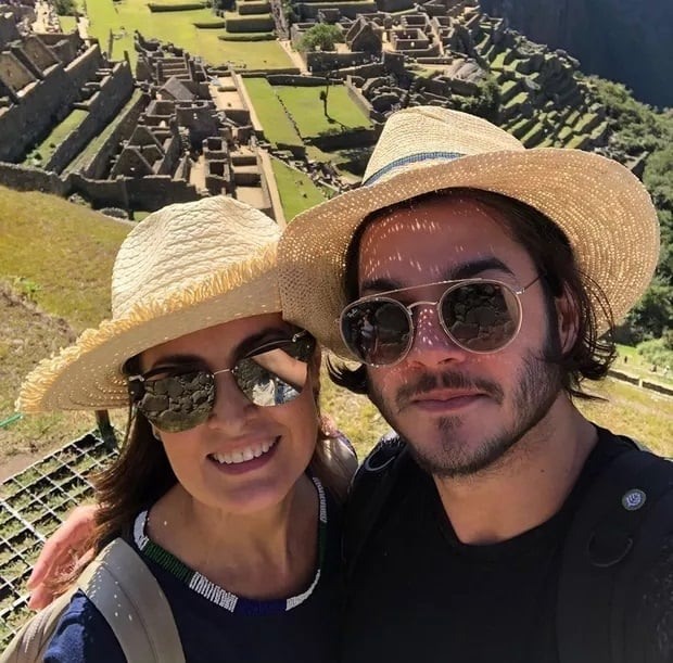 Fátima Bernardes e Túlio Gadelha em Macchu Picchu, no Peru. Foto: Reprodução/Instagram