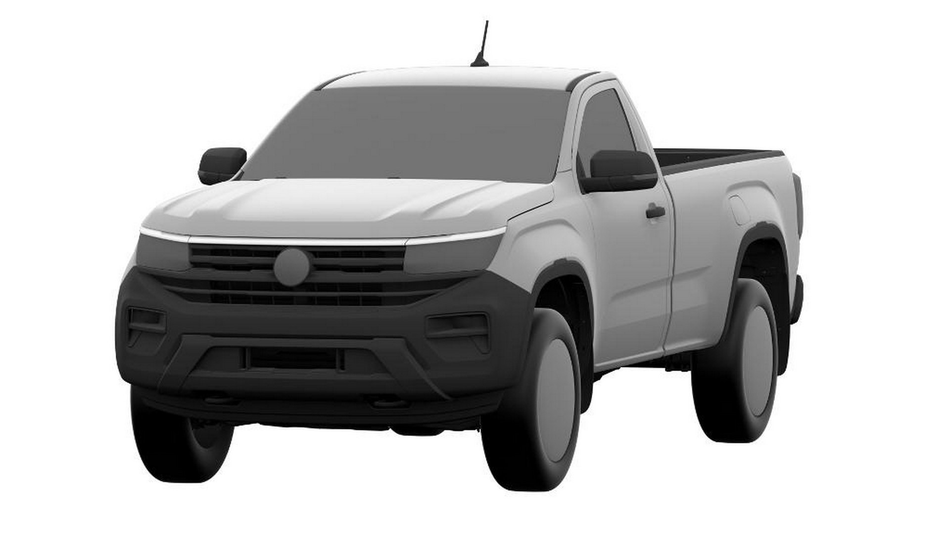 Esboço da Amarok Cabine Simples. Foto: Reprodução