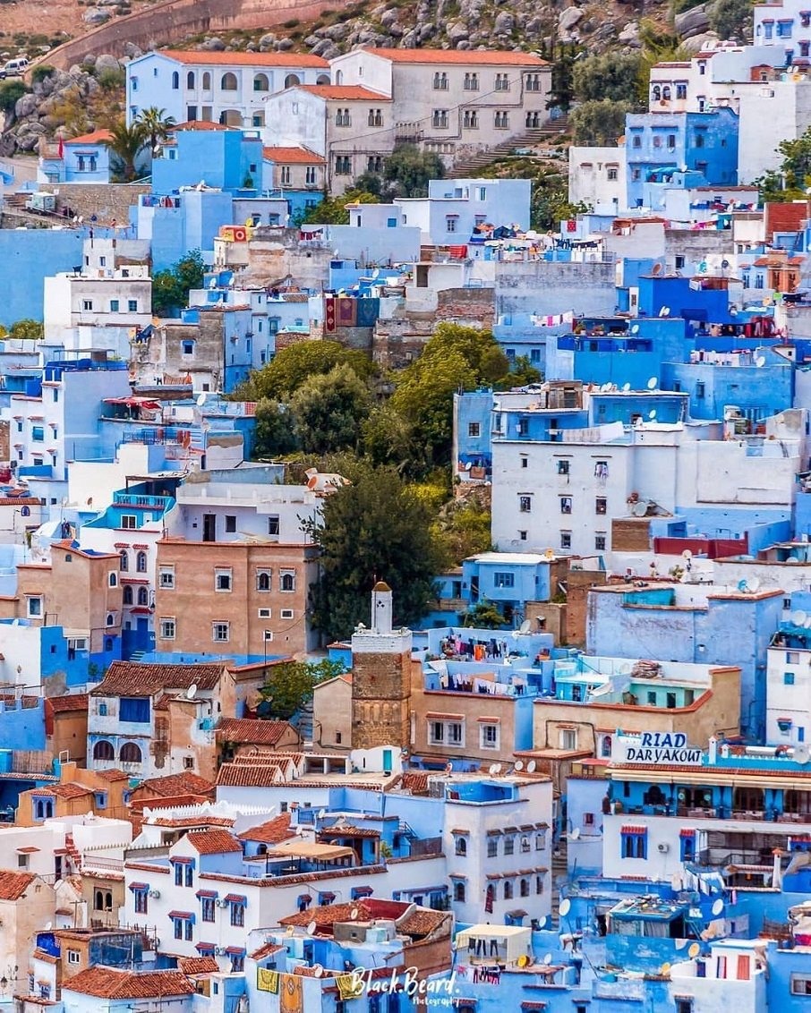 A "cidade azul" sagrada, Chefchaouen, no Marrocos. Foto: Reprodução/Instagram 04.08.2023