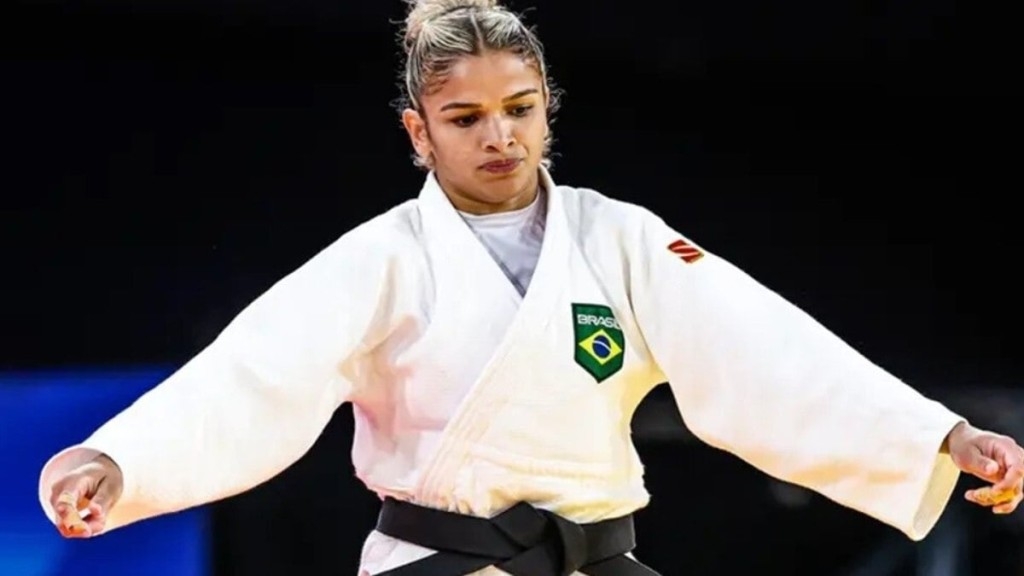 ESTADÃO CONTEÚDO Larissa Pimenta leva, no judô, a medalha de bronze na categoria até 52kg