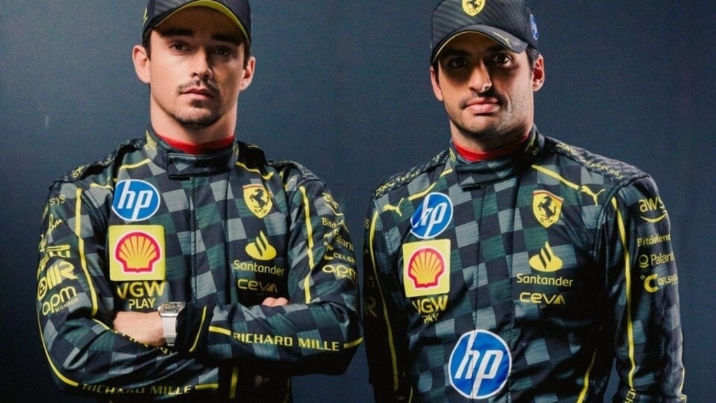 ESTADÃO CONTEÚDO Ferrari troca o vermelho do uniforme pelo preto e amarelo no GP da Itália