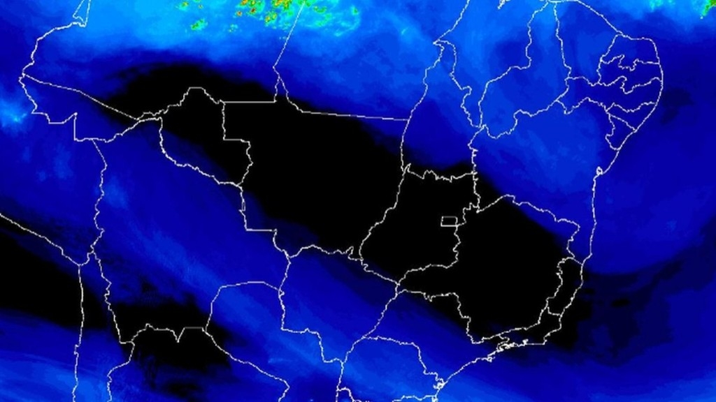 Reprodução Inmet Massa de ar seco traz baixa umidade para maior parte do país, e Inmet alerta para tempestades no RS