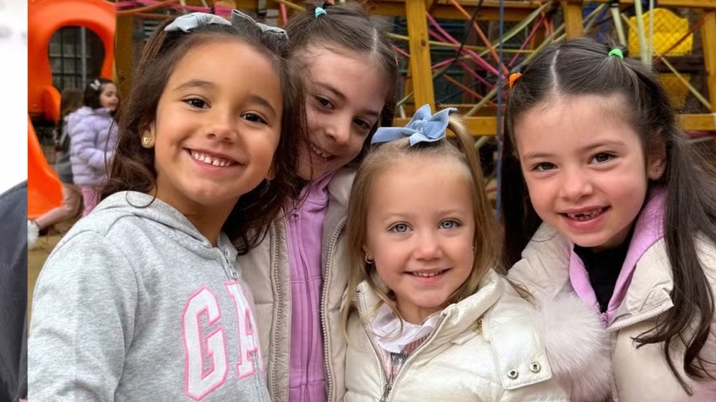 Ana Paula Siebert mostra Vicky com filhas de Ticiane e Fabiana Justus; ‘Na escola’