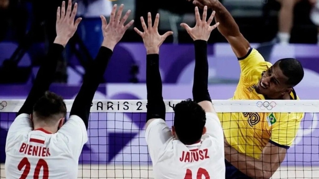 Agência Brasil Vôlei: seleção masculina leva virada da Polônia, o 2º revés em Paris