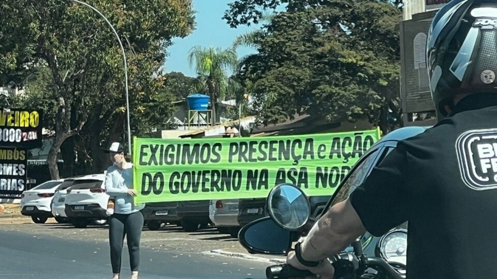 Redação GPS Moradores da Asa Norte fazem protesto pedindo mais segurança