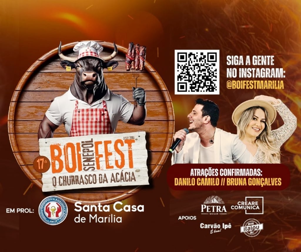 Boi Fest da Acácia terá música, churrasco e renda para Ala SUS em Marília