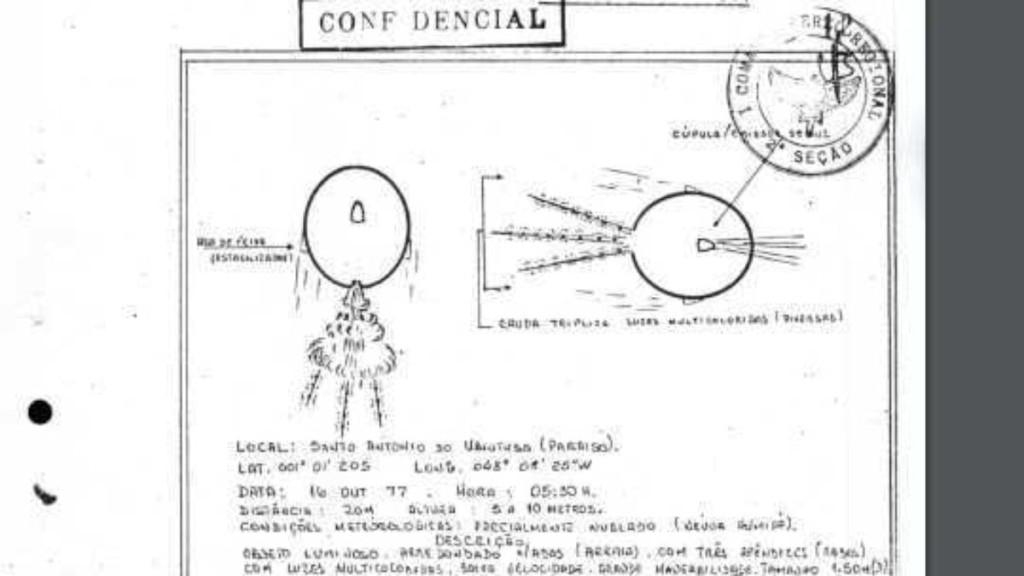 Reprodução/Arquivo Nacional Arquivo Nacional tem disponíveis, digitalizados, arquivos de descrição de OVNIs datados a partir de 1952