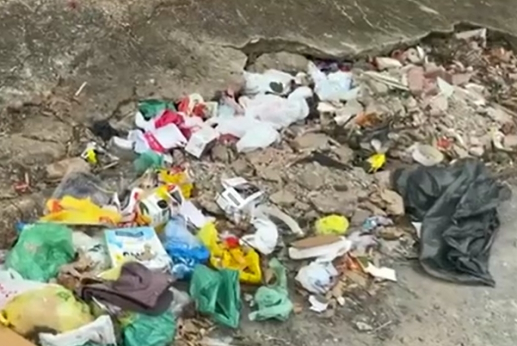 Lixo despejado na rua da zona sul: imagens vão à polícia – reprodução/TV Tem