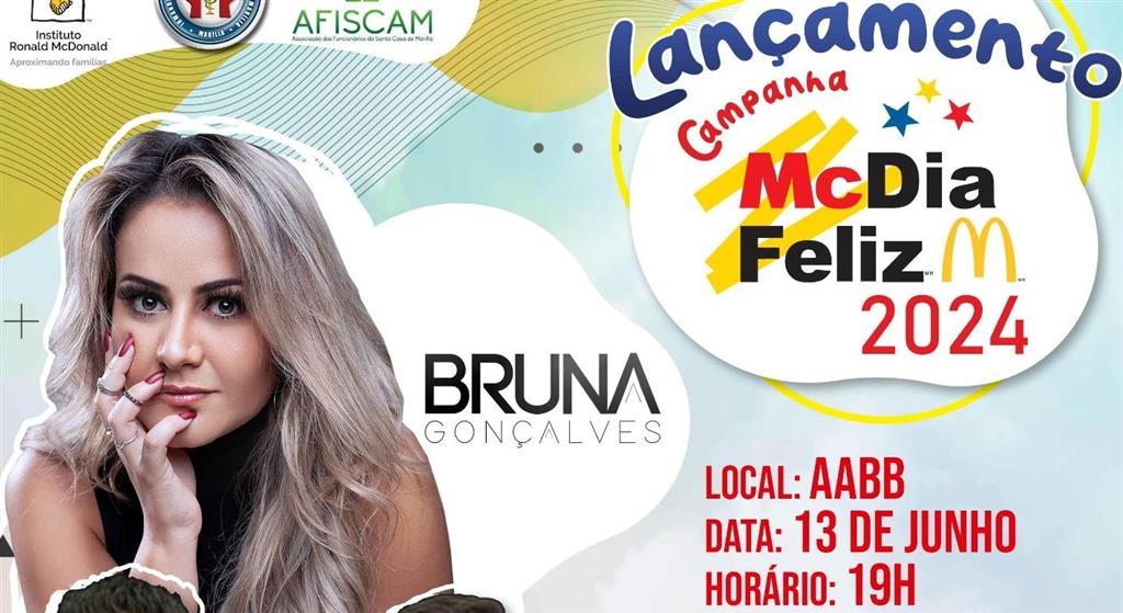 Evento com música, homenagens e arrecadação vai lançar McDia Feliz em Marília