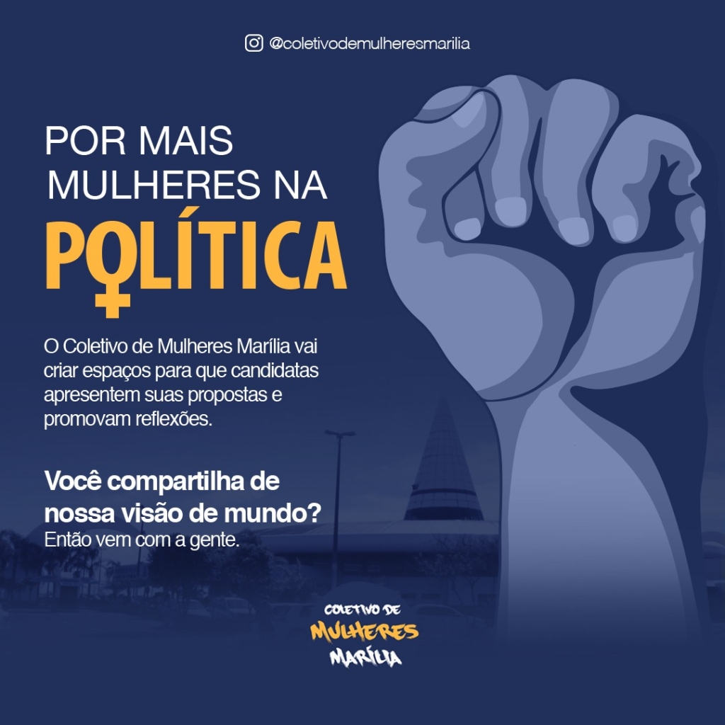 Coletivo Mulheres de Marília terá sabatina com candidatas na segunda