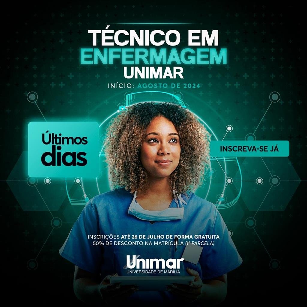 Curso Técnico em Enfermagem da Unimar faz últimos dias para inscrições