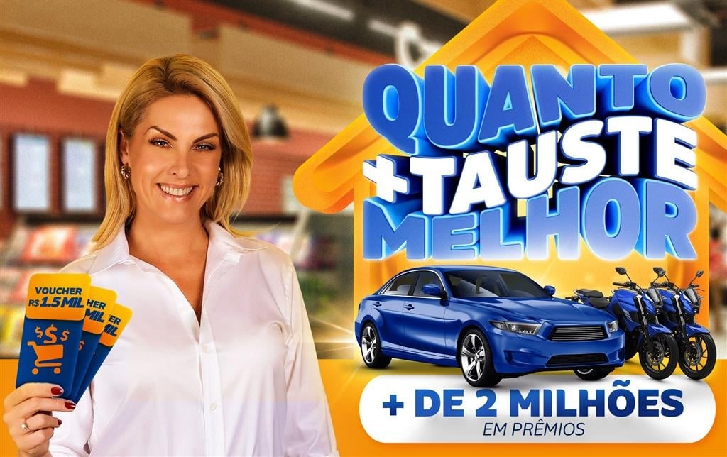 Promoção 'Quanto Mais Tauste Melhor' começa nesta sexta; R$ 2 milhões em prêmios