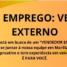 Vaga de Emprego: Vendedor Externo